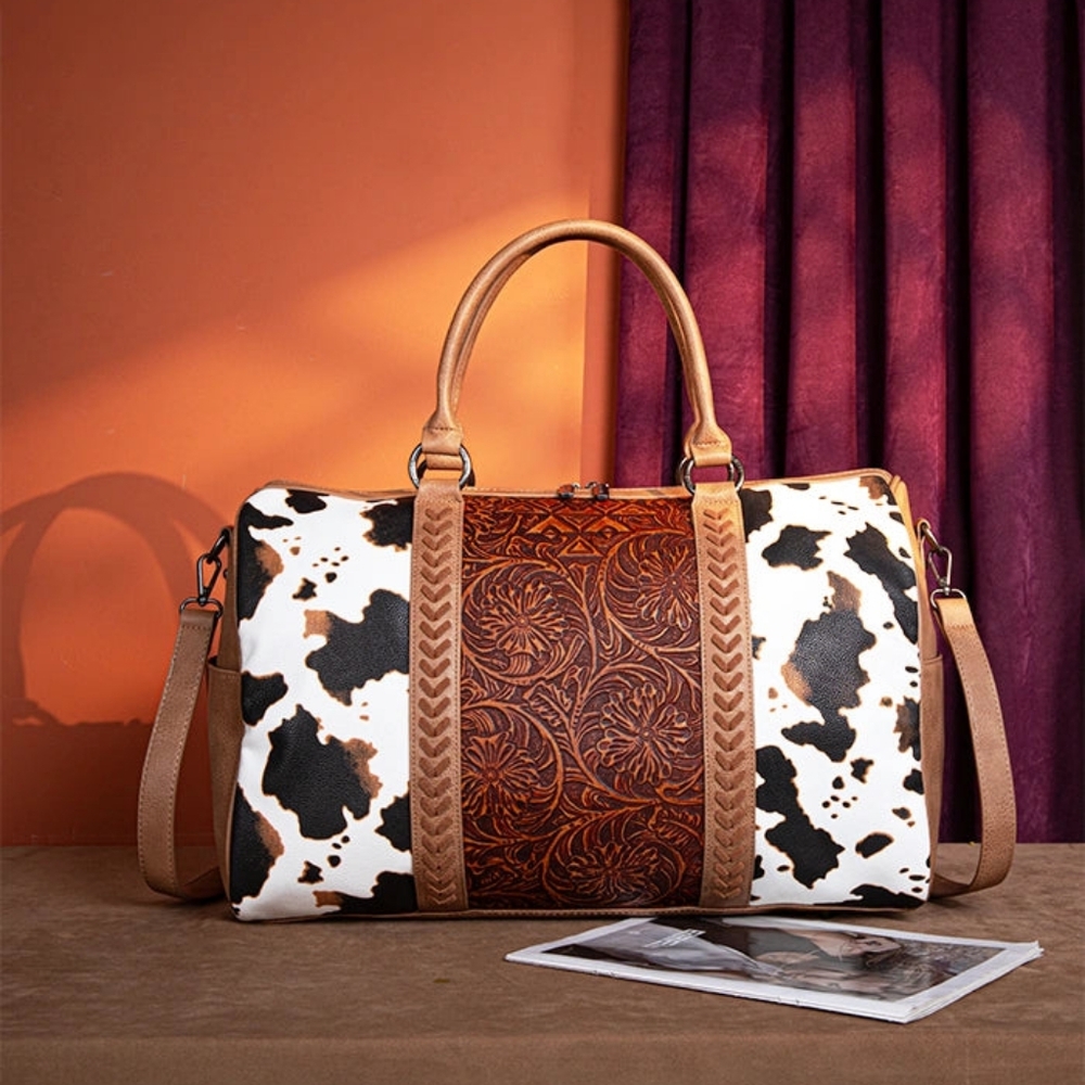 Montana West Black and White Cow Print Accent Mug